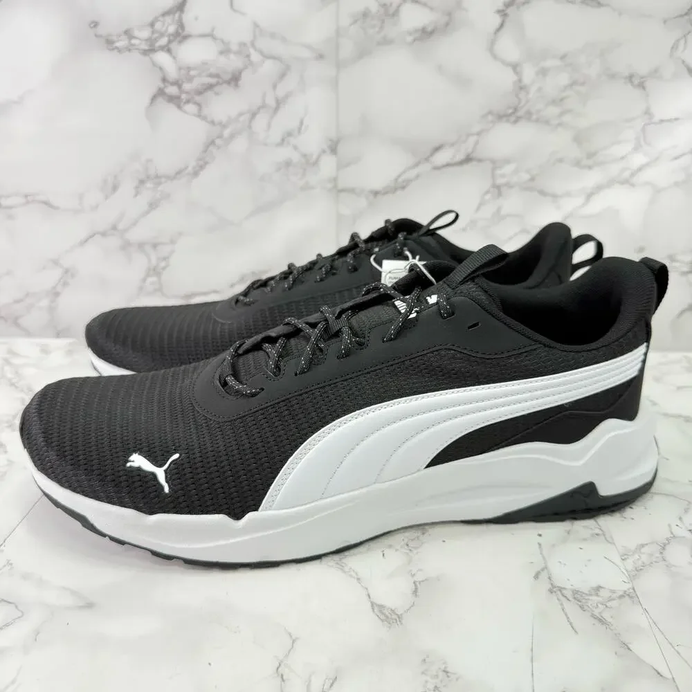 Puma Men's Black and White Running Sneakers